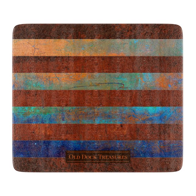 Planche À Découper Rustic Coastal Glass Cutting Board (Devant)
