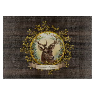 Planche À Découper Rustic Vintage Stag Cuisine Ware Cadeau personnali