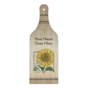 Planche À Découper S personnalisé pour le monogramme de fleur de