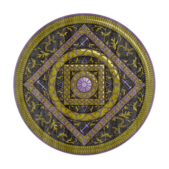Planche À Découper Sagittarius Mandala Glass Cutboard (Devant)