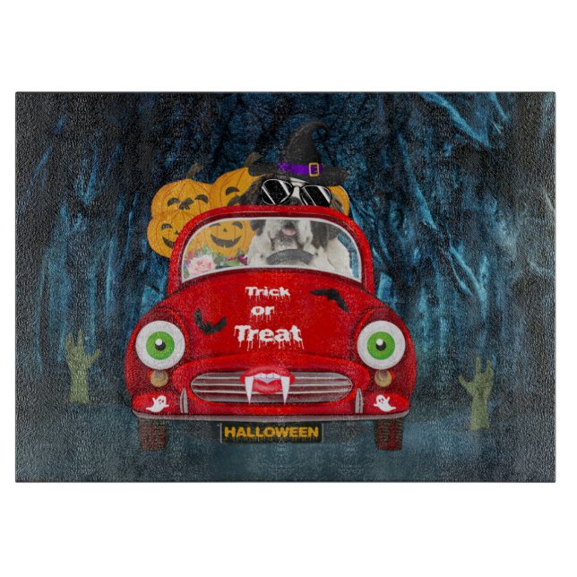 Planche À Découper Saint Bernard Chien voiture voiture effrayant Hall (Devant)