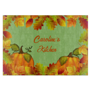 Planche À Découper Saison d'automne colorée personnalisée