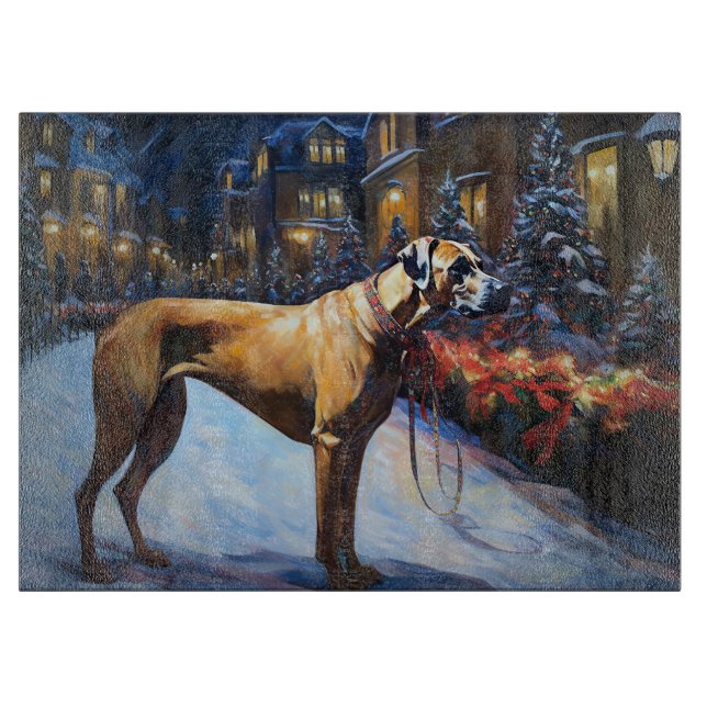 Planche À Découper Saison de Noël de Rhodesian Ridgeback (Devant)