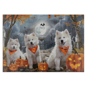 Planche À Découper Samoyed Halloween Épouvantable