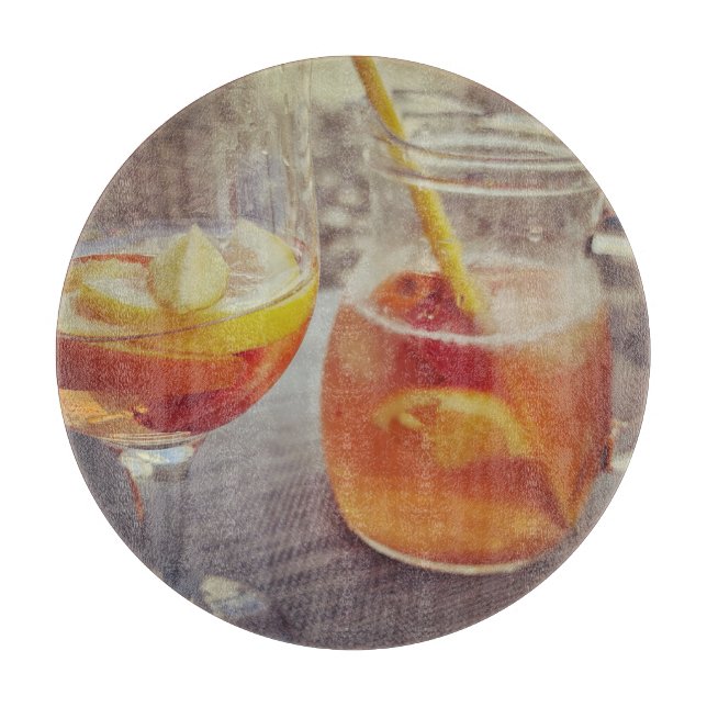 Planche À Découper Sangria et soleil (Devant)