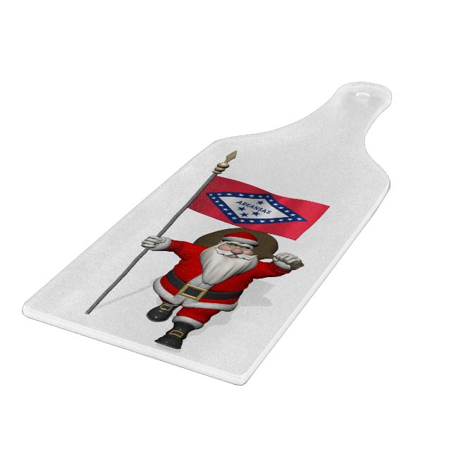 Planche À Découper Santa Claus With Ensign Of Arkansas (Coin)