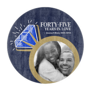Planche À Découper Saphire fête du 45e anniversaire du mariage