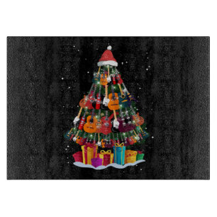 Planche À Découper Sapin de Noël drôle Guitar