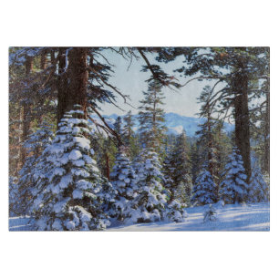 Planche À Découper Sapins rouges enneigés dans la High Sierra 2