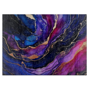 Planche À Découper Sapphire Amethyst Encre d'alcool