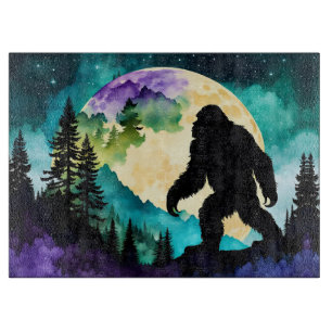 Planche À Découper Sasquatch Pleine lune sur la montagne II