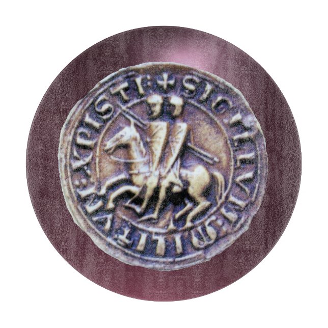 Planche À Découper SCEAU DES CHEVALIERS TEMPLAR gem violet (Devant)