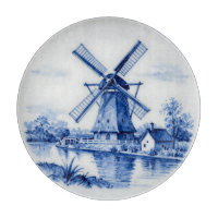 Scène de canal classique avec moulin à vent de Del