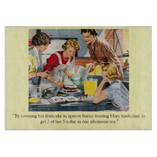 Planche À Découper Scène de décoration de gâteaux d'art vintage