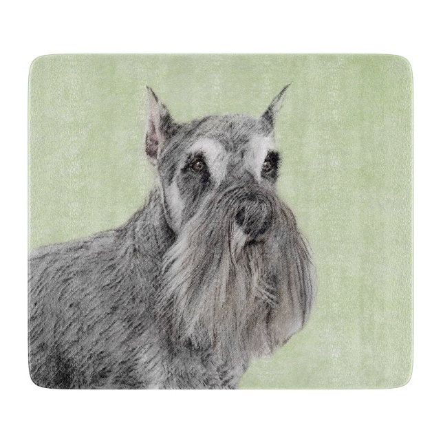 Planche À Découper Schnauzer (Giant, Standard) Peinture - Chien Art (Devant)
