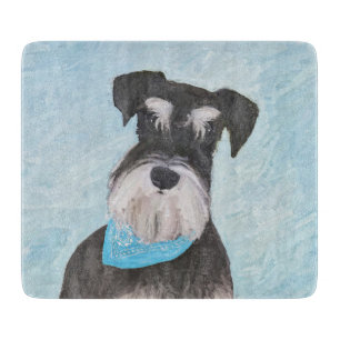 Planche À Découper Schnauzer (Miniature) Peinture - Chien original mi