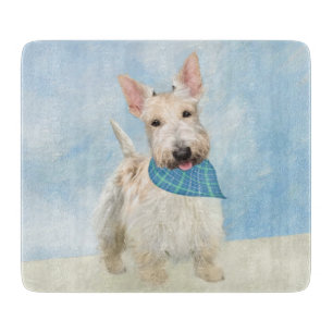 Planche À Découper Scottish Terrier Wheaten Dog Painting Art original