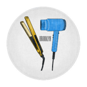 Planche À Découper Sèche-cheveux & lisseuse-cheveux illustration