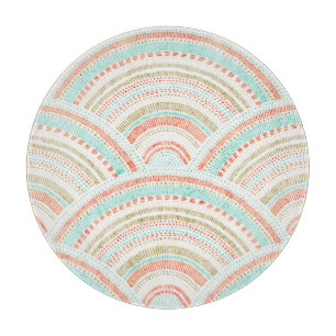 Planche À Découper Seigaiha Waves : Motif Vintage Wavy
