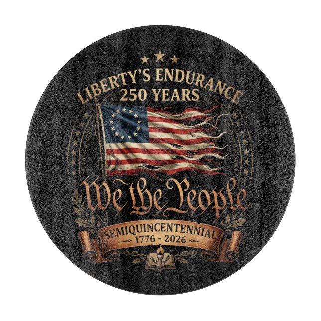 Planche À Découper Semiquincentenaire du 4 juillet 1776-2026 (Devant)