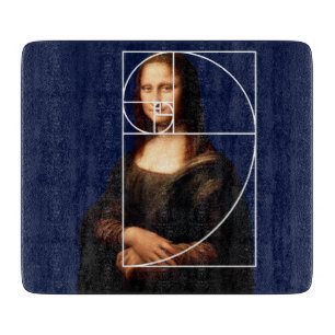 Planche À Découper Séquence Leonardo da Vinci Mona Lisa Fibonacci