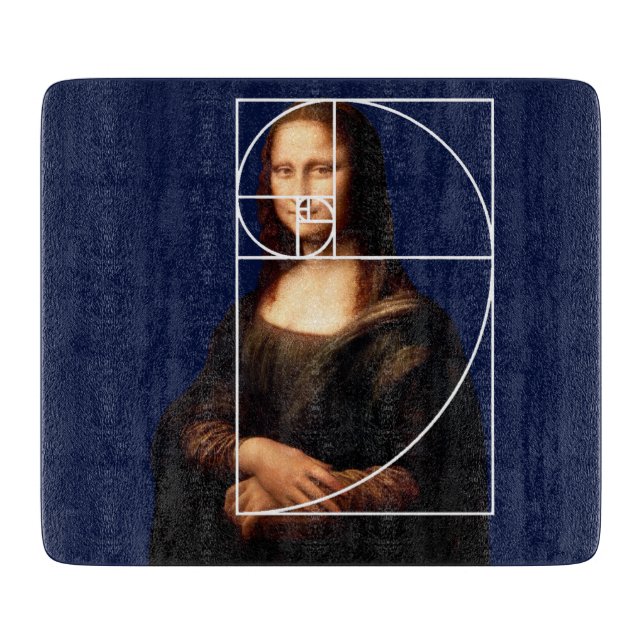 Planche À Découper Séquence Leonardo da Vinci Mona Lisa Fibonacci (Devant)