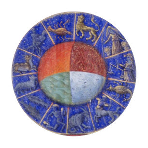 PLANCHE À DÉCOUPER SIGNES ZODIAQUES À QUATRE ÉLÉMENTS