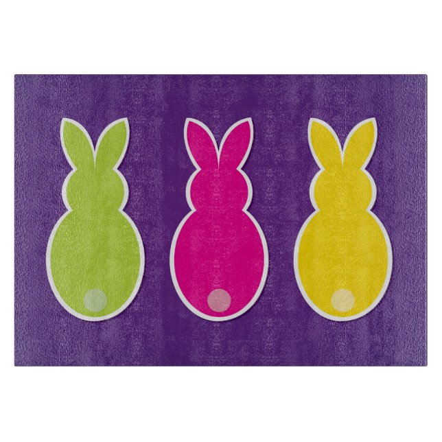Planche À Découper Silhouette de lapin de Pâques (Devant)