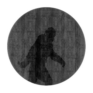 Planche À Découper Silhouette Noire Bigfoot Style Fibre de Carbone