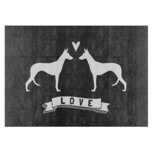 Planche À Découper Silhouettes de Podenco d'Ibiza Amour