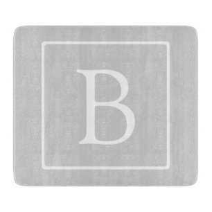 Planche À Découper Simple Light Grey monogram
