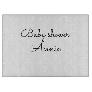 Planche À Découper simple minimal ajoutez votre nom texte baby shower