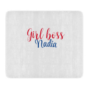 Planche À Découper simple minimal girl boss ajouter nom texte image e