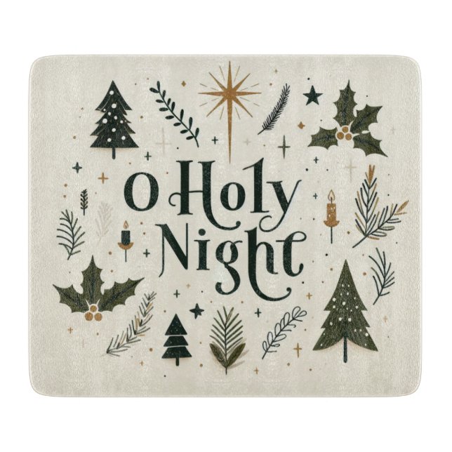 Planche À Découper Simple Noël O Holy Night (Devant)