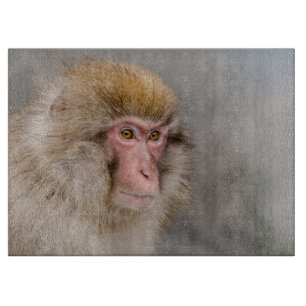 Planche À Découper Singe des neiges brun, photographie japonaise