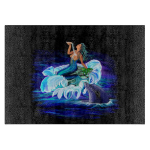 Planche À Découper Sirène avec dauphin