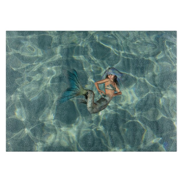 Planche À Découper Sirène sous-marine (Devant)