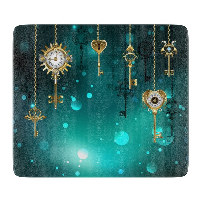 Planche À Découper Skeleton Keys on Green Background (Devant)