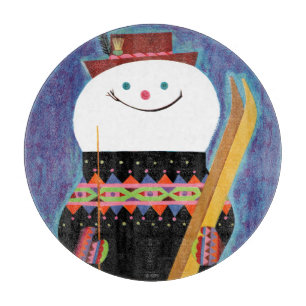 Planche À Découper Skis pour Snowman