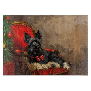 Planche À Découper Skye Terrier Chien Noël Festif