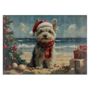Planche À Découper Skye Terrier Chien Noël Plage Vintage