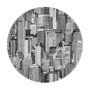 Planche À Découper Skyscraper City Texture Isométrique sans fil