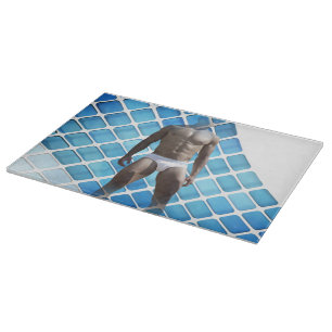 Planche À Découper SlipperyJoe musculaire homme six pack abs mâle bla