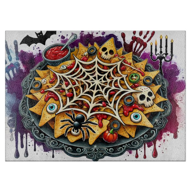Planche À Découper Snack-Art éffrayant pour les fêtes d'Halloween (Devant)