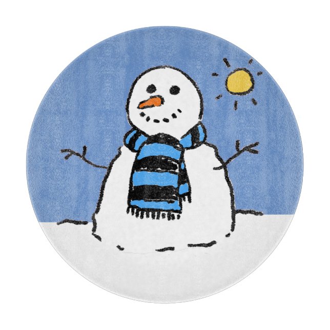 Planche À Découper Snowman à Sunshine (Devant)