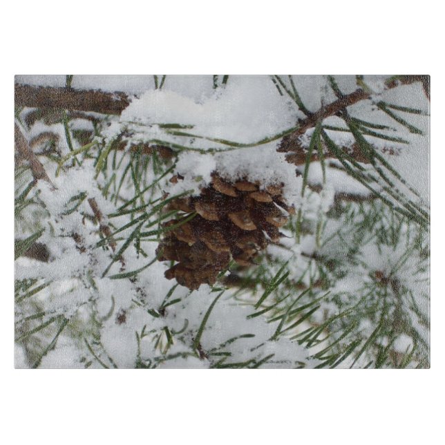 Planche À Découper Snowy Pine Cone I (Devant)