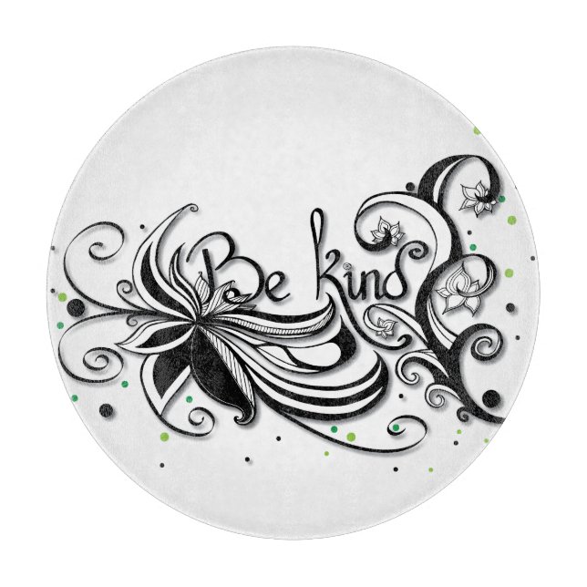 Planche À Découper SOIS GENTIL ! Citation calligraphie inspirante (Devant)