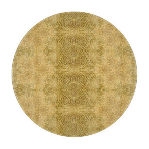 Planche À Découper Soleil jaune or brillant motif