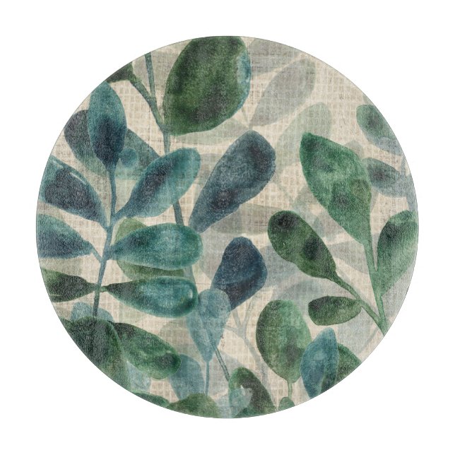 Planche À Découper Sophistication verdoyante - Feuilles tropicaux (Devant)