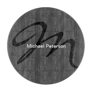 Planche À Découper Sophistiqué Monogramme de script initial moderne g